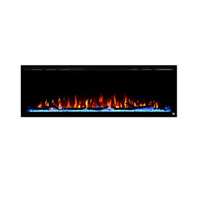 Heating Function Decor Flame 3D Electric Linear Fireplace Stove Customized Logo Acceptable