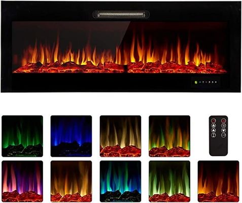 Heating Function Decor Flame 3D Electric Linear Fireplace Stove Customized Logo Acceptable