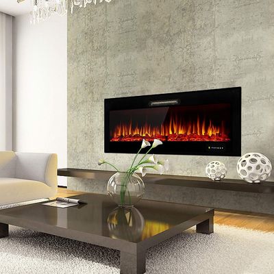 Heating Function Decor Flame 3D Electric Linear Fireplace Stove Customized Logo Acceptable